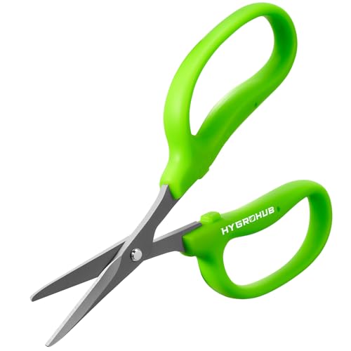 Garden Scissors, 2 PCS, 6-in, Non-Stick Coated Steel, Straight Blades | Sharp Pruning Shear, Gardening Tools, Garden Snips for Plants, Herbs, Flowers in Grow Tent and Hydroponics, Easy to Clean - style: Straight Blade