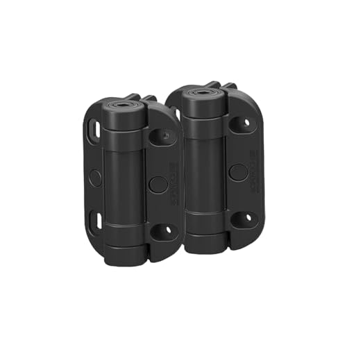 Safetech Hardware MegaKlik Self Closing Gate Hinges | Self-Aligning Heavy Duty Spring Hinges | Adjustable Tension | Pool safety Hinge | Square Post, Aluminum Gates | Swing Close 185 lbs SHH135 - Black - color: Black, size: MEGAKLIK