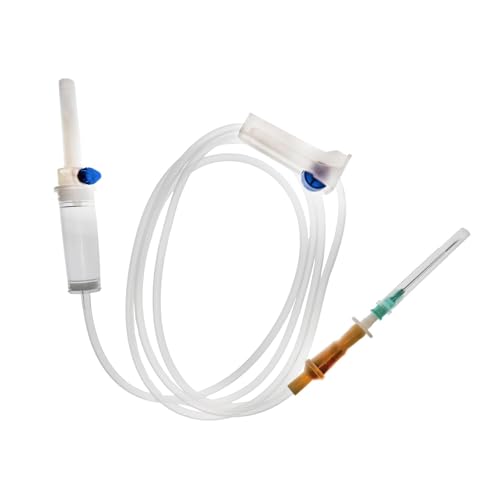 (12PCS/Box) IV Extension Set,67" I.V Tubing,Sterile Individual Packaging,for Lab and Pets Veterinary (Straight Mouth) - color: Straight Mouth