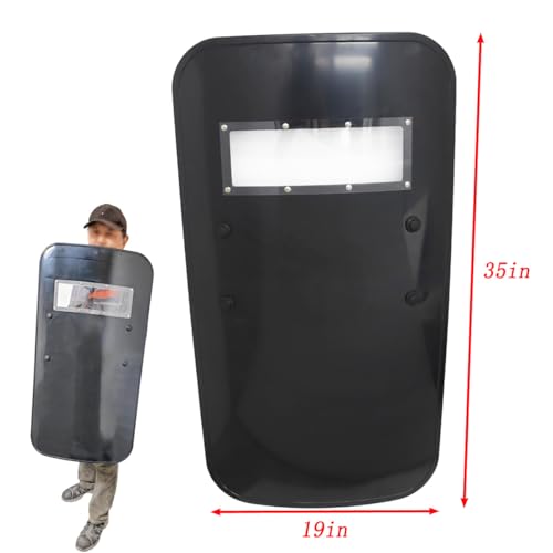 INTBUYING Rectangular Shield 20"x35" Security Shield hand-held (500x900x3.5 mm)