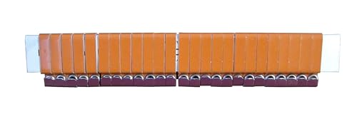Zip Wing Bands Numbered - NOT Stamped Aluminum Chicken Pheasant Poultry Duck Wing Identification Tags (100, Orange) - color: Orange