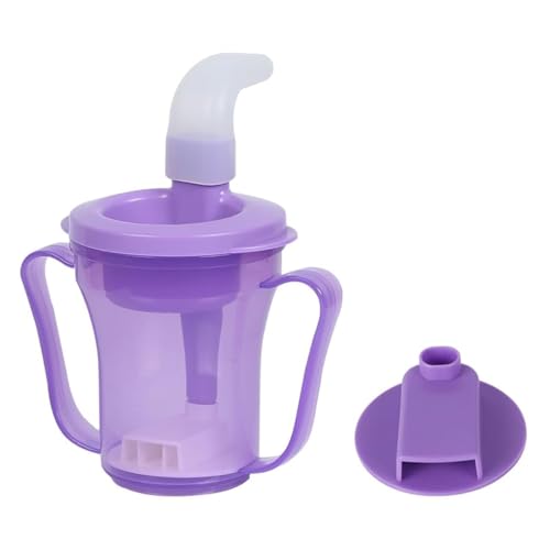 Dysphagia Regulating Drinking Cup for Swallowing and Disorders People,Dispenses 5cc or 10cc of Liquid Each Time,Helps to Prevent Choking - color: Purple Body