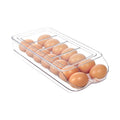MesRosa Egg Holder for Fridge, Automatic Rolling Egg Organizer -1 Layer | Stackable Clear Egg Container & Tray for Refrigerator, Durable Dispenser and Storage with Sturdy Lid to Saving Space - size: 1 Layer Holder 14 Eggs