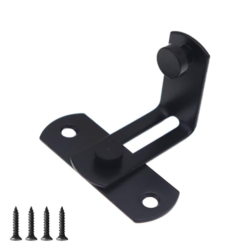 WAYDA Barn Door Lock, 90 Degree Right Stainless Steel Angle Door Latch Buckle for Doors and Windows | Sliding Gate Latches for Doors, Gates, Cabinets, Sheds, Fences Carbon Steel Gate Hardware