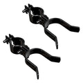 VIVIDA 1-3/8" x 1-5/8" Chain Link Fence Gate Latch, Black Fork Latch, 2 PCS | Black Chain Link Fence Parts, With Padlock Hole, Bolts & Nuts Included - size: 1-3/8" x 1-5/8" (2 PCS)