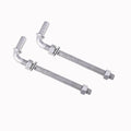 J-Bolt Post Hinge with 5/8" Hinge Pin Galvanized Post Gate Hinge for Chain Link Fence, Washers & Nuts Included (8" (2 Pcs)) - size: 8" (2 Pcs)