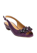 Comfortview Women's Wide Width The Rider Slingback - color: Eggplant, size: 8