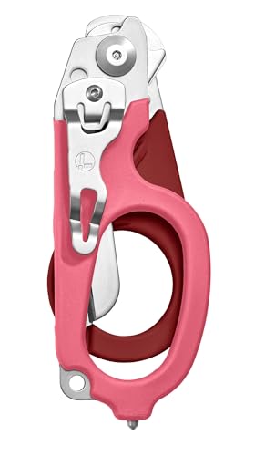 LEATHERMAN, Raptor Rescue, 6-in-1 Heavy-Duty Emergency/Trauma Shears with Carbide Glass Breaker & Strap Cutter, Made in the USA, Raspberry Rose - color: Raspberry Rose