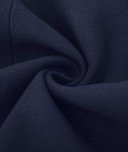Women's Winter Double Breasted Trench Coat Notch Lapel Collar Wool Blend Pea Coat Swing A Line Long Overcoat - color: Dark Blue, size: Small