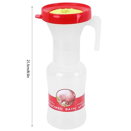 SOONHUA 400ml Soft Teat Dip Cup, Nipple Cleaning Disinfection Tool Non- Return Teat Dipper Cleaning Cup Nipple Milking Medicated Bath Cup Milking Cleaning Cup for Cow Sheep Use
