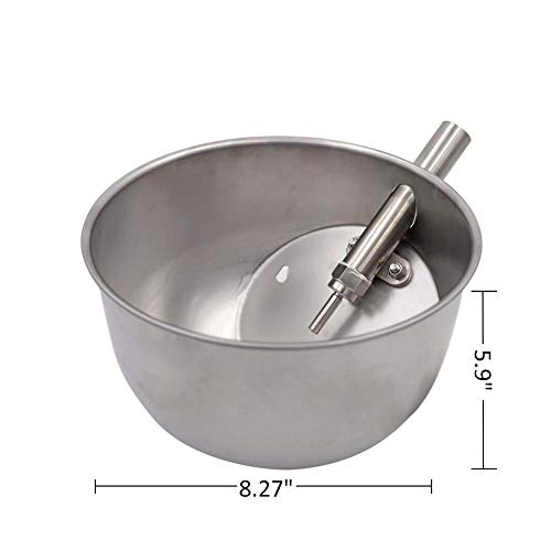 Automatic Pig Waterer Stainless Steel Pig Nipple Waterer | Wall Mounted Hog Waterer 1/2" Thread, Durable and Rust-resistant, Suitable for Pigs, Hogs & Sows in Barns and Pens