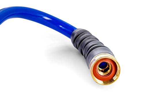 Camco 20’ Coiled Water Nozzle with Adjustable Spray Pattern Kit – Hose Design Prevents Kinking and Tangling, for Car Washing and Gardening (41980) - style: 20' Coiled Water Hose Kit