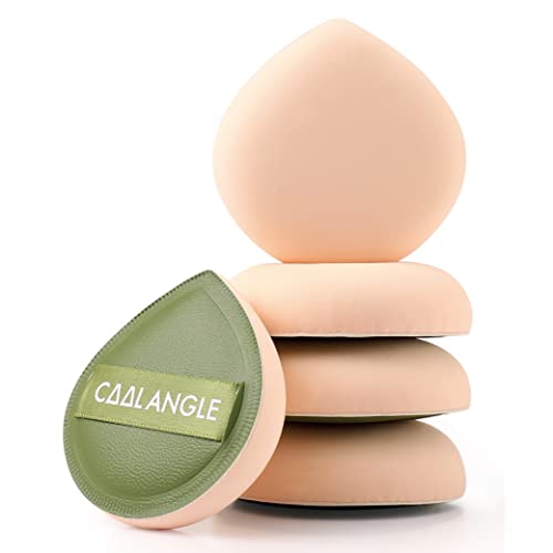 COOL-ANGLE Makeup Blender Sponges, Latex-Free, 5Pcs Medium Green | For Liquid Foundation And Powder, Wet Or Dry Application, Seamless Buildable Coverage, Reusable Soft Texture, Easy To Clean - color: A4: 5Medium Green