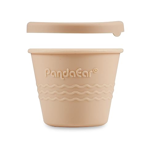 PandaEar 12 Pack Silicone Baby Food Storage Containers, 4 oz | Reusable Snack Containers Freezer Storage with Airtight Lids Leak Proof for Infants Kids Babies, Microwave & Dishwasher Safe