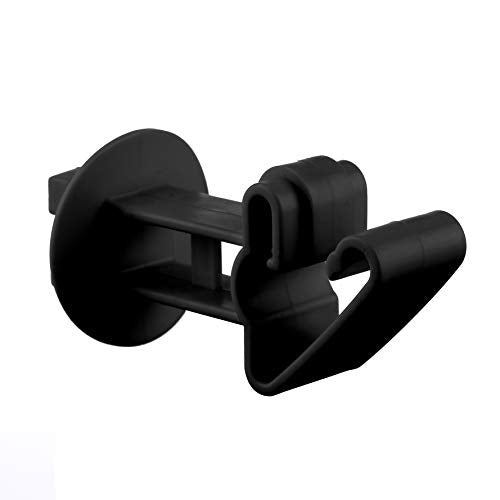 25-Pack Electric Fence T-Post Insulators, Snap-On Extended | Extended Offset · UV-Resistant · Fits T-Posts · For Wire & Polywire - color: Black