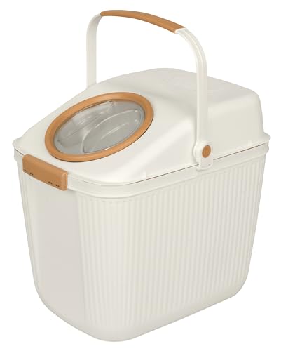 Harry Barker Lightweight Airtight Pet Food Storage Container, Eco-Friendly Recycled Plastic with Easy-Access Lid, Holds up to 25 lb Dry Dog or Cat Food - color: Food Storage