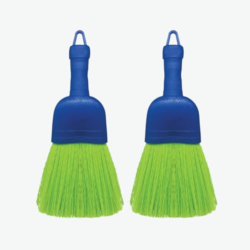 LOLA Whisk Broom, Hand Brush, 2 Pack, Durable Bristles, Whisks Away Dirt & Debris, Compact, Hang Hole for Easy Storage, Indoor/Outdoor - size: 2 Pack, style: Classic