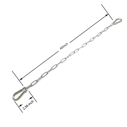 Heavy Duty Chain 440LB 40" Chains for Heavy Bag, Hammock, Swing, Outdoor Indoor Use, Rust-Resistant Secure Hanging - size: 40inch-1PCS