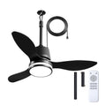 Amico 36" Outdoor Ceiling Fans with Lights, IP65 Waterproof Gazebo Fan | Waterproof, Remote Control, 3000-6000K, 6 Speeds, Hook Hanging Plug in, for Patio Porch Pergola Garage - size: 36 inch Black