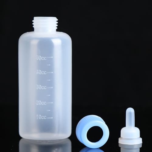 Pet Nursing Bottle Kits and 5ml Liquid Dropper, Pet Feeding Tool, Replacement Silicone Nipple Cat Feeding Bottle for Newborn Kittens, Small Animals - color: Blue