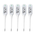 8 Second Basal Thermometer for Adults & Kids, Accurate & Safe, Pack of 5 | Fever Alarm and Memory Recall, Oral, Ovulation or Underarm Use - size: 5 Pack