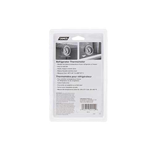 Camco 42114 Thermometer - Refrigerator/Freezer/Dry Storage (Pack of 12) - size: One Size (Pack of 12)