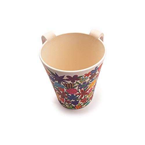 EMANUEL Yair Bamboo Hand Washing Cup for Netilat Yadayim Traditional Jewish Judaica (Flowers NYO-4) - style: Flowers NYO-4