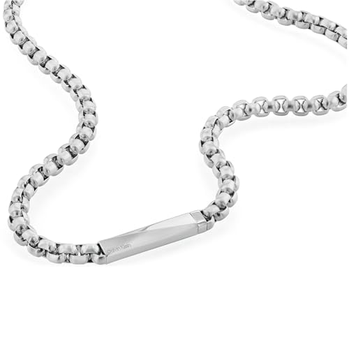 Calvin Klein Men's Jewelry - Iconic ID Necklace - Stainless Steel - Modern Statement Accessory - Gift for Him