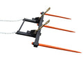 Bucket Hay Bale Spear Attachment w/ 3 x 39" Prongs. Rated 3000 Lb - Sr.2 - size: 3 x 39"