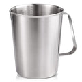 64Oz/8Cup Stainless Steel Pitcher (SUS304), 2 Liter Metal Container for Water, Milk, Liquid with Handle with Engraved Markings, Silver - size: 2000ML