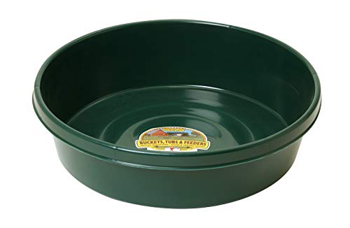 Little Giant® Plastic Utility Pan | Feed Pan | Durable & Versatile Livestock Feeding Bucket | Made in USA | 3 Gallon | Green - color: Green, size: 3 Gallon