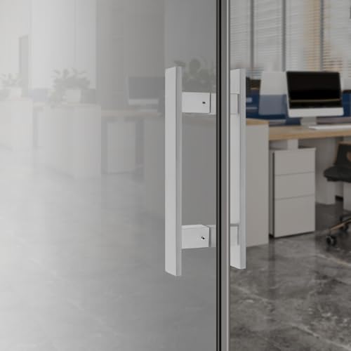 11.8 Inches Long 304 Stainless Steel Door Handle, Brushed Process, Heavy-Duty Commercial Modern Door Pull Handle, for Doors with a Thickness of 12 mm, Silver