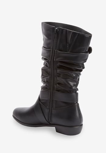 Women's Wide Width The Heather Wide Calf Boot | Women's Plus Size - color: Black, size: 8 X-Wide
