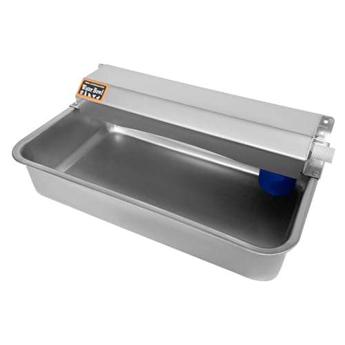 Automatic Water Dispenser for Dogs 2 Gallon/7.57L Stainless Steel Water Bowl Outdoor Dog Drinking Waterer Feeder Auto Fill Pet and Livestock Waterer Feeder Fits GHT 3/4" Faucet Wide Mouth - size: 2 Gal