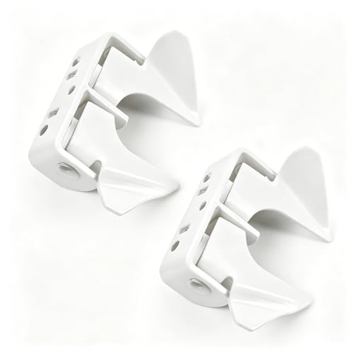 2 Pack Wall Mount Butterfly Latch 1-3/8" to 1-5/8", Gate Fork Lock with Padlock Hole, Chain Link Fence Parts, Gate Fork Latch,Chain Link Fence Gate Latching Hardware(White - 2 pcs) - color: White - 2 pcs
