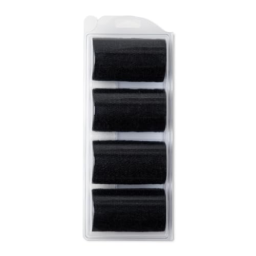 OVIK Health PowerFlex Equine – Extra Strong Self-Adhering Bandage Wrap – Wound Care, Compression & Support Bandage for Horses, Cows & Dogs – Black, 4 inch, 4 Rolls (Resealable Case) - color: Black
