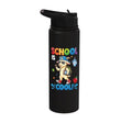 Cute Goat Student Back To School Is Cool for Boys Girls Kids Stainless Steel Insulated Water Bottle - color: Black