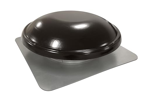 GAF Master Flow – 1250 CFM Power Roof Mount Attic Fan – ERV5BL – Energy-Efficient Design, Galvanized Steel, Optional Humidistat – Black – Attics Up to 2200 sq ft - color: Black