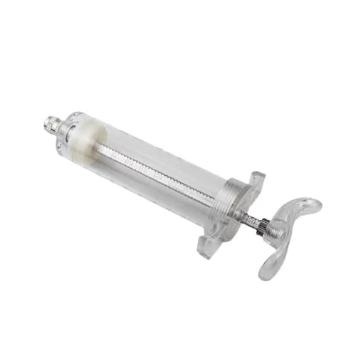 100ML Syringe with Drench Nozzle, Adjustable Dosage Detachable Drench Livestock Birds Feeding Syringe Gun for Cats Dogs Kitten Puppy Bunny Small Animals Newborn Pet Feeder Nursing Supplies (L-100ML) - size: L-100ML