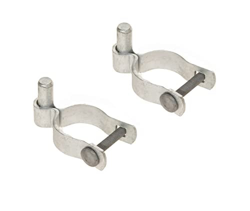 2 Pack Chain Link Fence Frame Gate Post Male Hinge with Bolts and Nuts (1-5/8 Inch) - size: 1-5/8 Inch