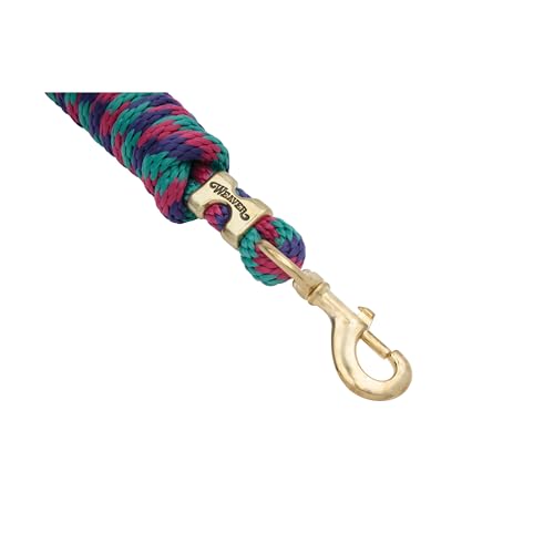 Weaver Leather Poly Lead Rope, Raspberry/Teal/Purple, Small