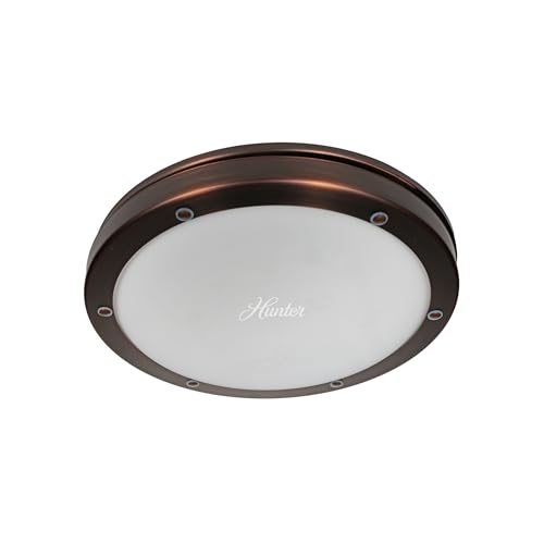 Hunter Oasis 80 CFM Bathroom Exhaust Fan - Hunter Ceiling Fan with Light and Night Light – Imperial Bronze