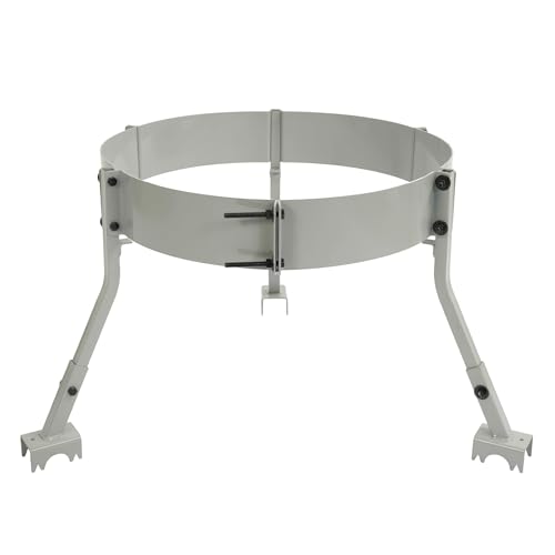 55 Gallon Livestock Feeder Tripod Barrel Band Leg Mounting Kit Drum | Deer Feeders Steel Tripod Only Band Barrel Stand System Powder Coated Gray
