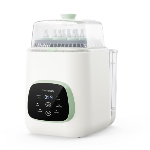 Momcozy KleanPal Pro All-in-One Bottle Washer, Sterilizer & Dryer - Matte | New Matte White Design, 26 Powerful Spray Jets, 9 Cleaning Modes, 72 Hours Storage, built for new parents' everyday feeding - color: Matte White
