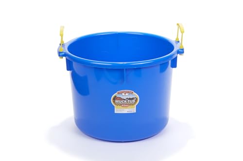 Little Giant® Plastic Muck Tub | Durable & Versatile Utility Bucket with Handles | Muck Bucket | Durable Handles | 40 Quart | Blue - color: Blue, size: 40 quart