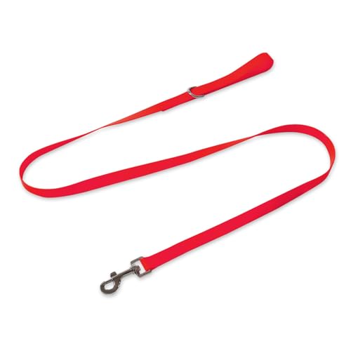 Waterproof Dog Leash, 5/6 FT Durable Odor-Proof Dog Leashes with Strong Metal Hooks Fits Small Medium or Large Dogs (Red, 5FT - 3/4 inch Width) - color: Red, size: 5FT - 3/4 inch Width