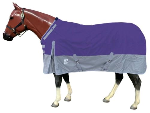 1200 Denier Waterproof Adjustable Neck Turnout Blanket - color: Purple, size: 84