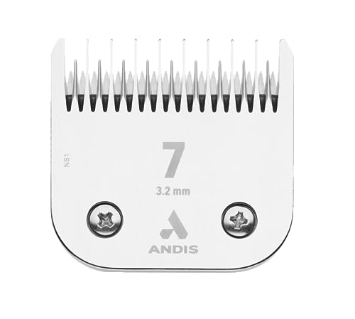 Andis 72610 UltraEdge Skip-Tooth Blade, Size 7, 1/8in Cut, Chrome | High-carbon steel with carburized hardening, fits AGC, BDC, BGC, BGR, DBLC, MBG & SMC dog clippers - style: 7 Skip Tooth Blade (Pack of 1)