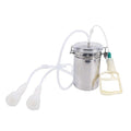 Manual Milking Machine, 2000ML Stainless Steel Bottle Milking Kit, Automatic Goat Cow Pulsation Vacuum Milker, Portable Cow Hand Vacuum Pump for Milk Plant Farm