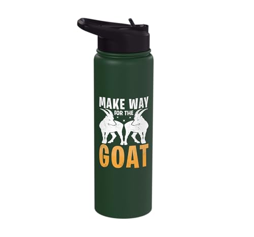 Make Way For The Goat Goats Stainless Steel Insulated Water Bottle - color: Dark Green